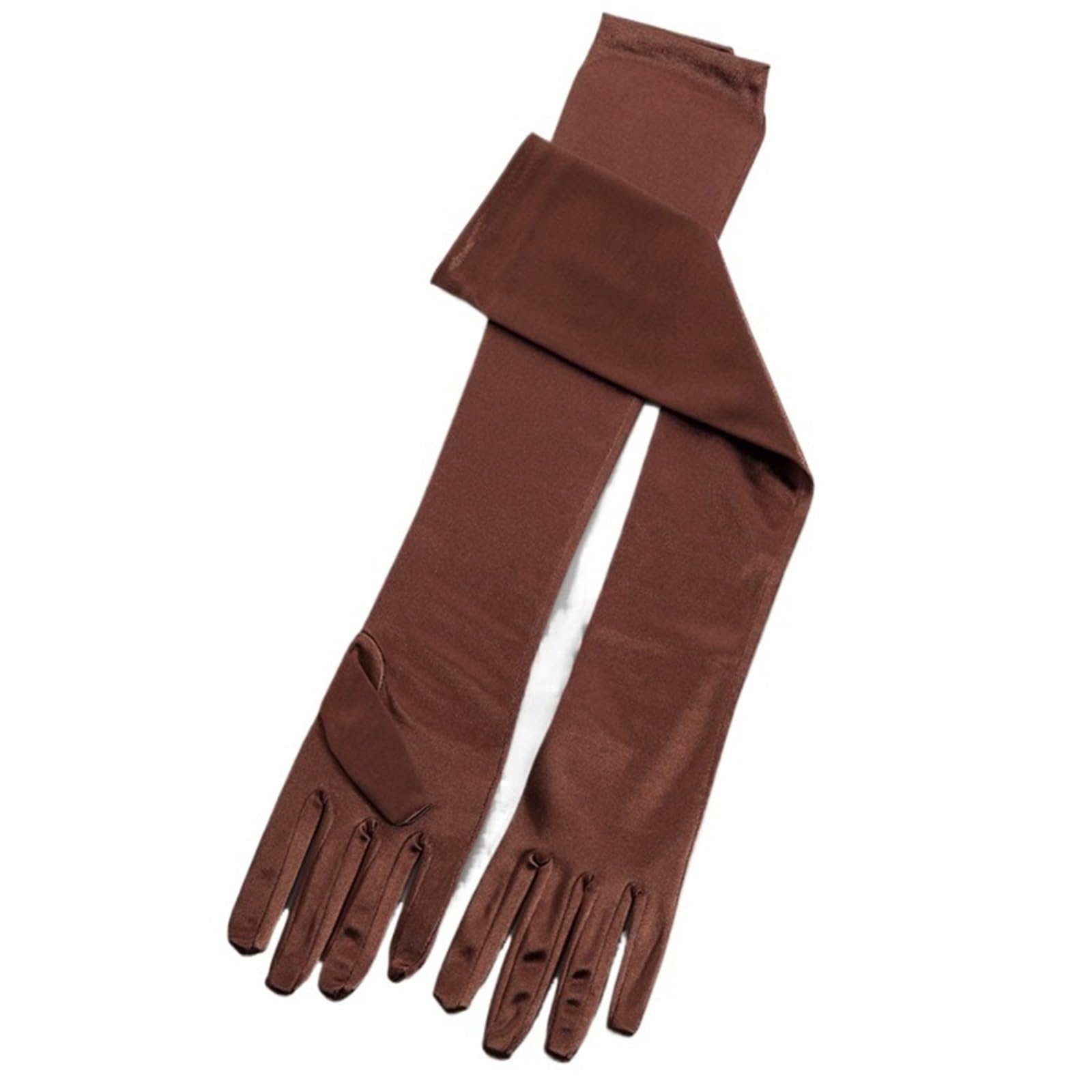 2 pares de guantes largos satén elásticos for mujer, elegantes for fiesta noche y boda, accesorios Para Mujer