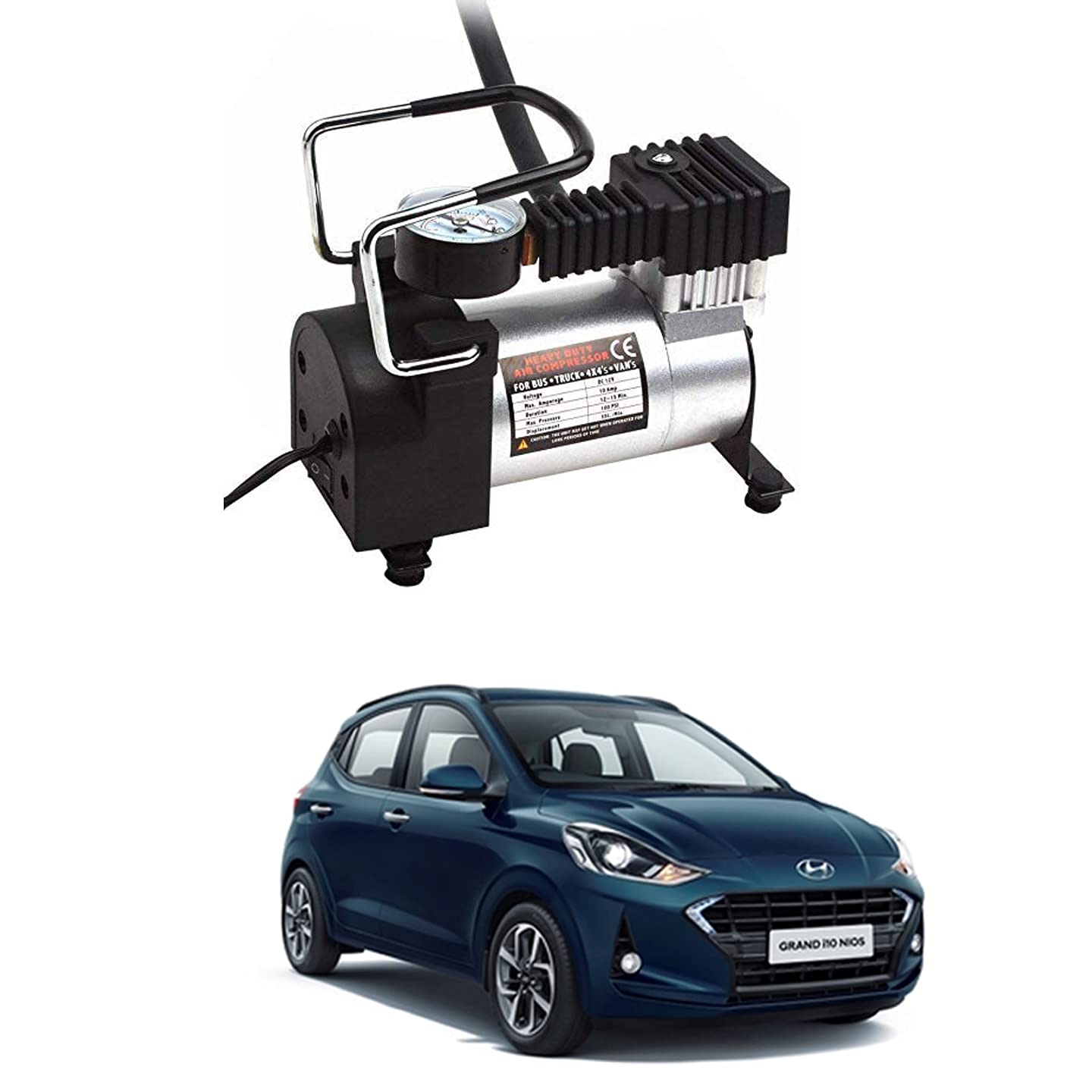 RKPSP Air Compessor Tyre Pump Universal for Auto,Car & Van Single