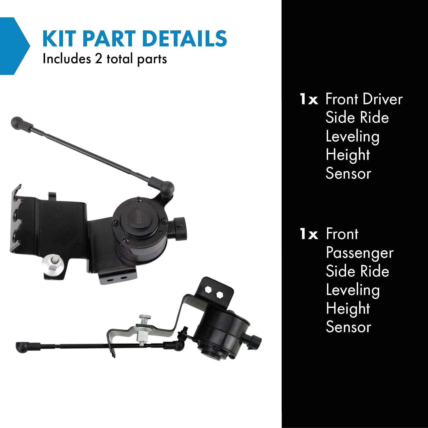 TRQ Front Ride Leveling Height Sensor Compatible with 2006-2011 Buick Lucerne Cadillac DTS