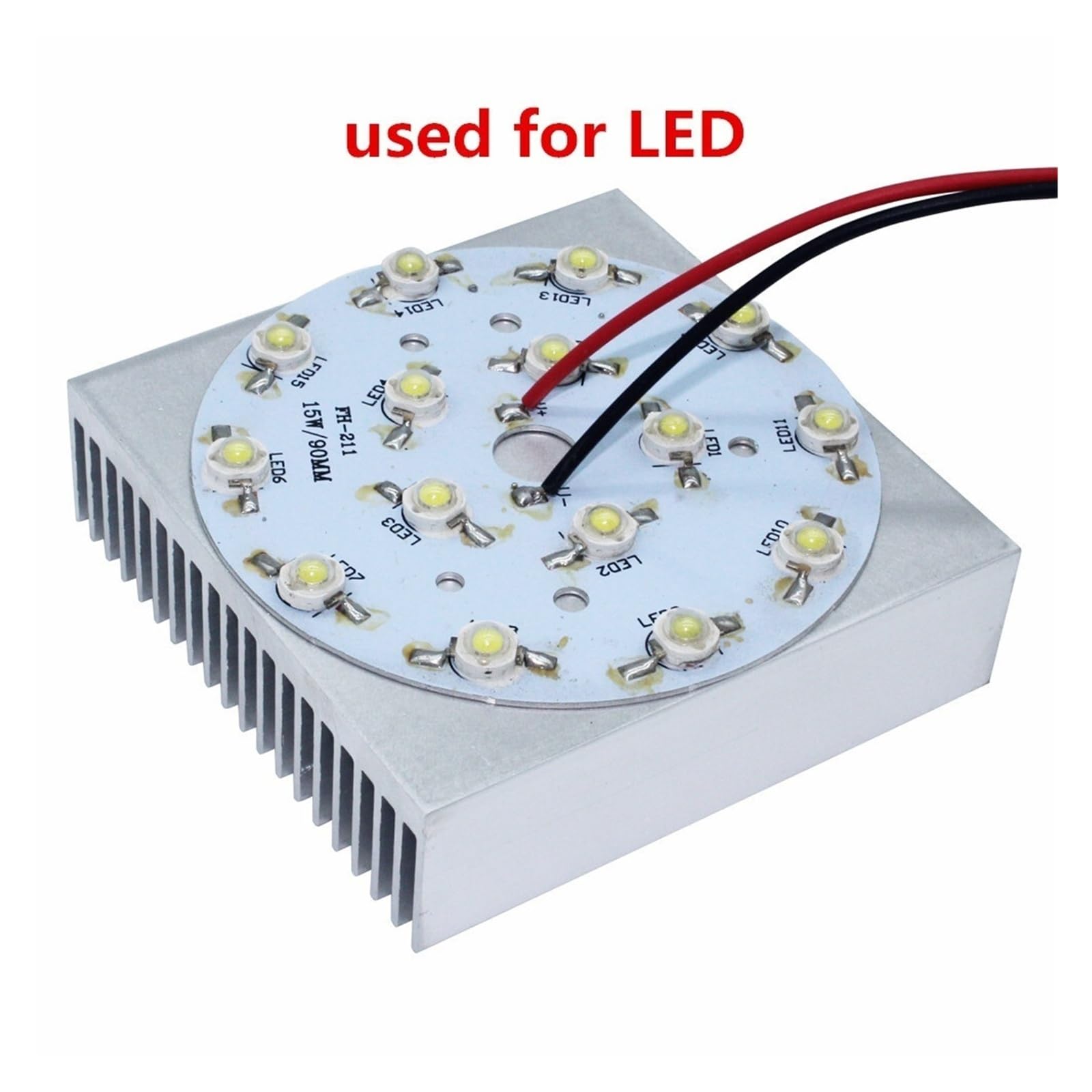 Dissipatore di calore in alluminio, dissipatore di calore per chip elettronico LED, dissipazione del calore con nastro termico (100 x 100 x 30 mm)