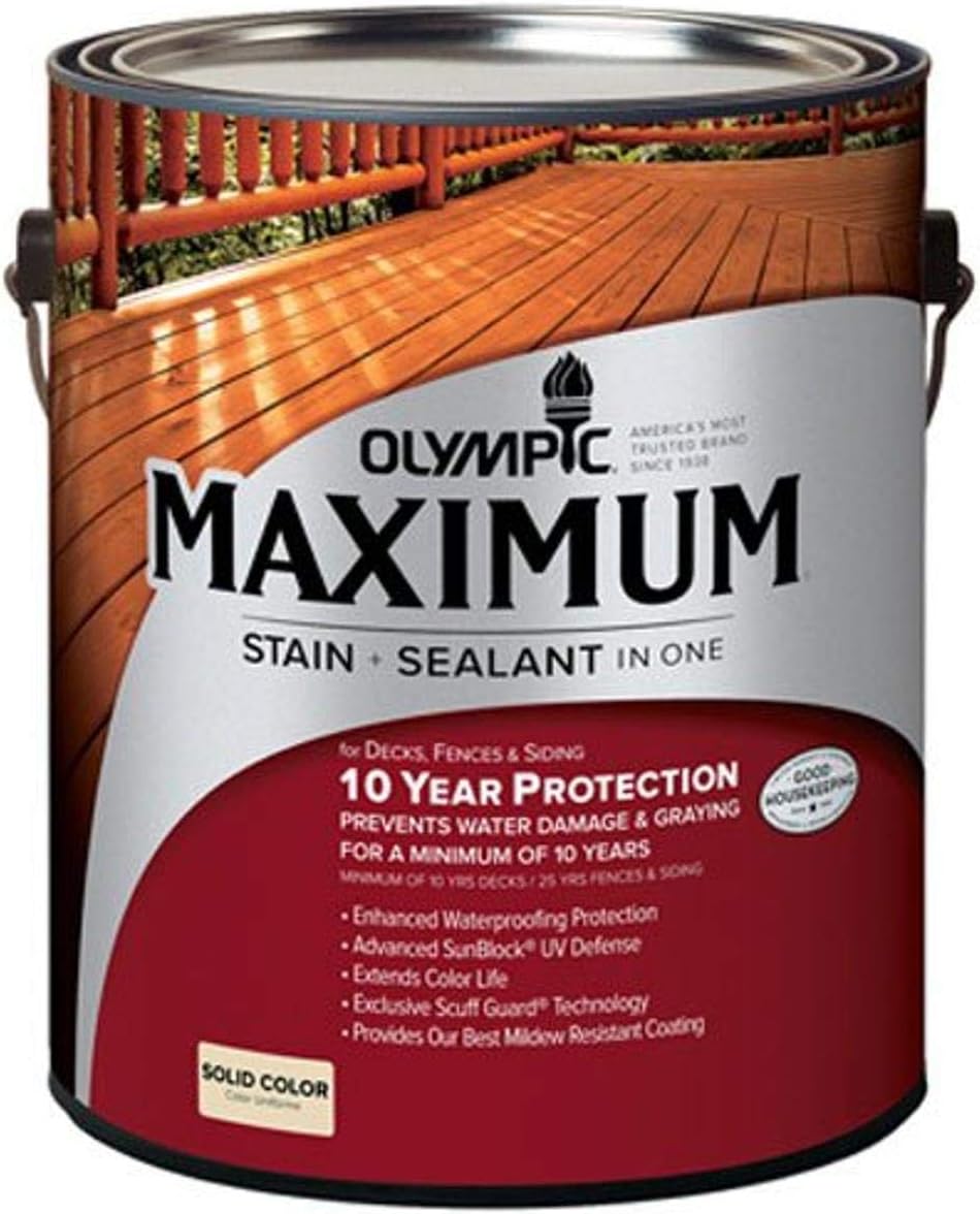 OLYMPIC/PPG ARCHITECTURAL FIN 79614A/01 Solid Color Navajo Red Maximum Deck Fence & Siding Stain