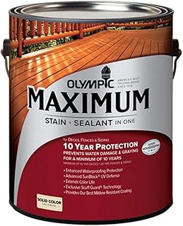 Olympic/PPG Architectural FIN 79614A/01 Solid Color Navajo Red Maximum Deck Fence & Siding Stain