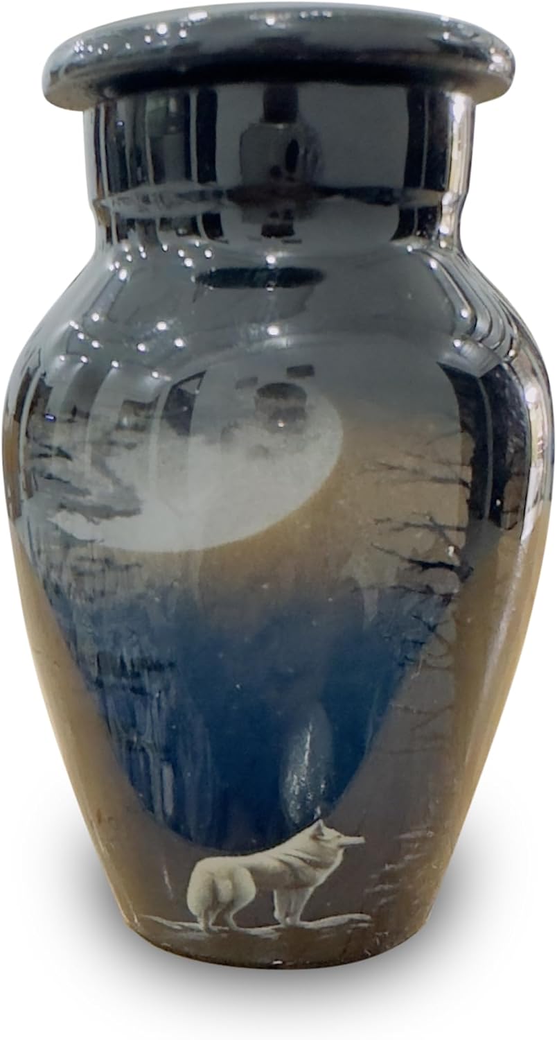 Decorative Small Aluminum Urn – Sky Blends Deep Blue, Gray, and Golden-Brown Tones - 3 Inch Mini Keepsake Cremation Urn, 90 gm Memorial Urn for Human or Pet Ashes
