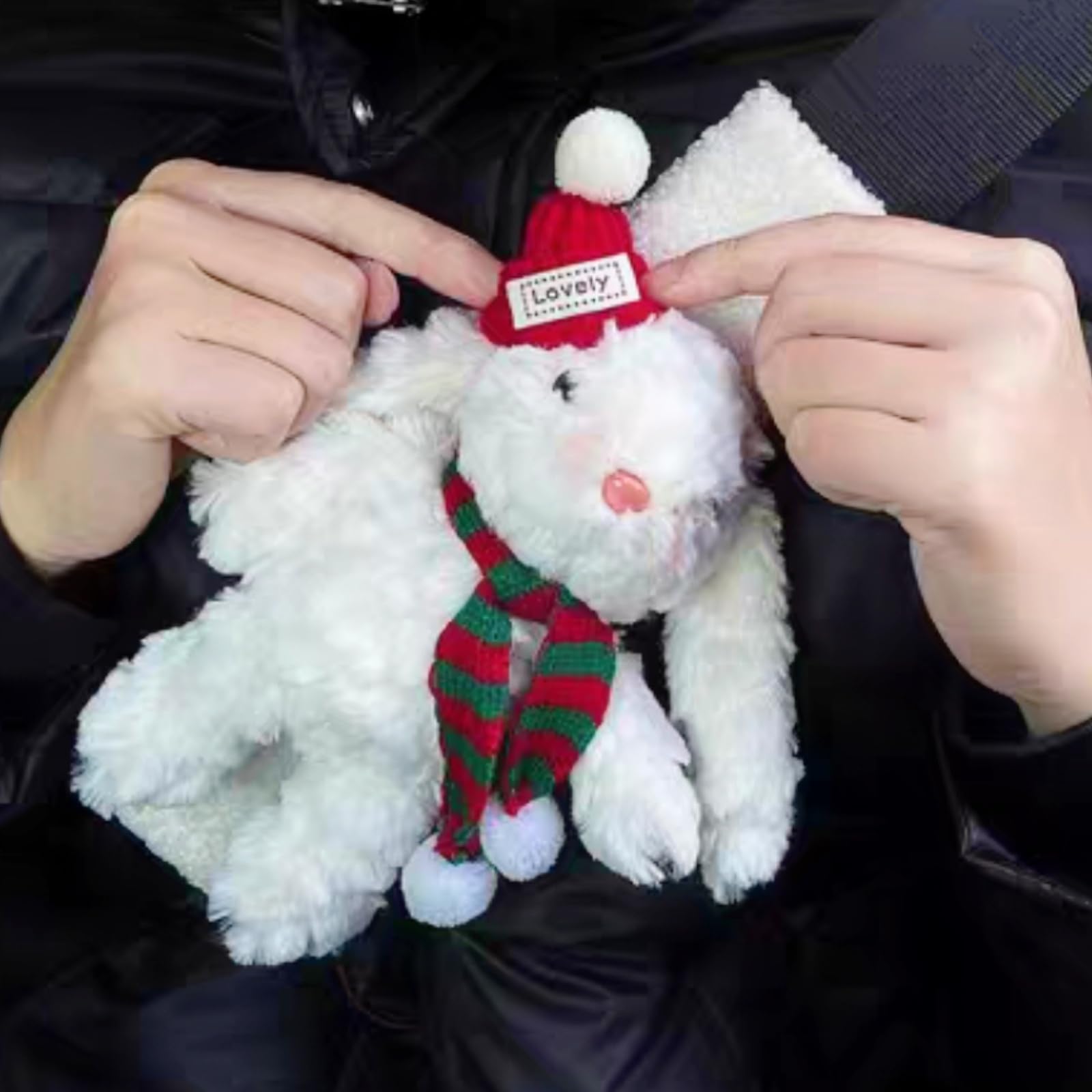 2 fundas para cinturón de seguridad, bonitas fundas para cinturón de seguridad Kawaii para niños y mujeres, funda de cinturón de seguridad suave y esponjosa de invierno, cojín de cinturón de