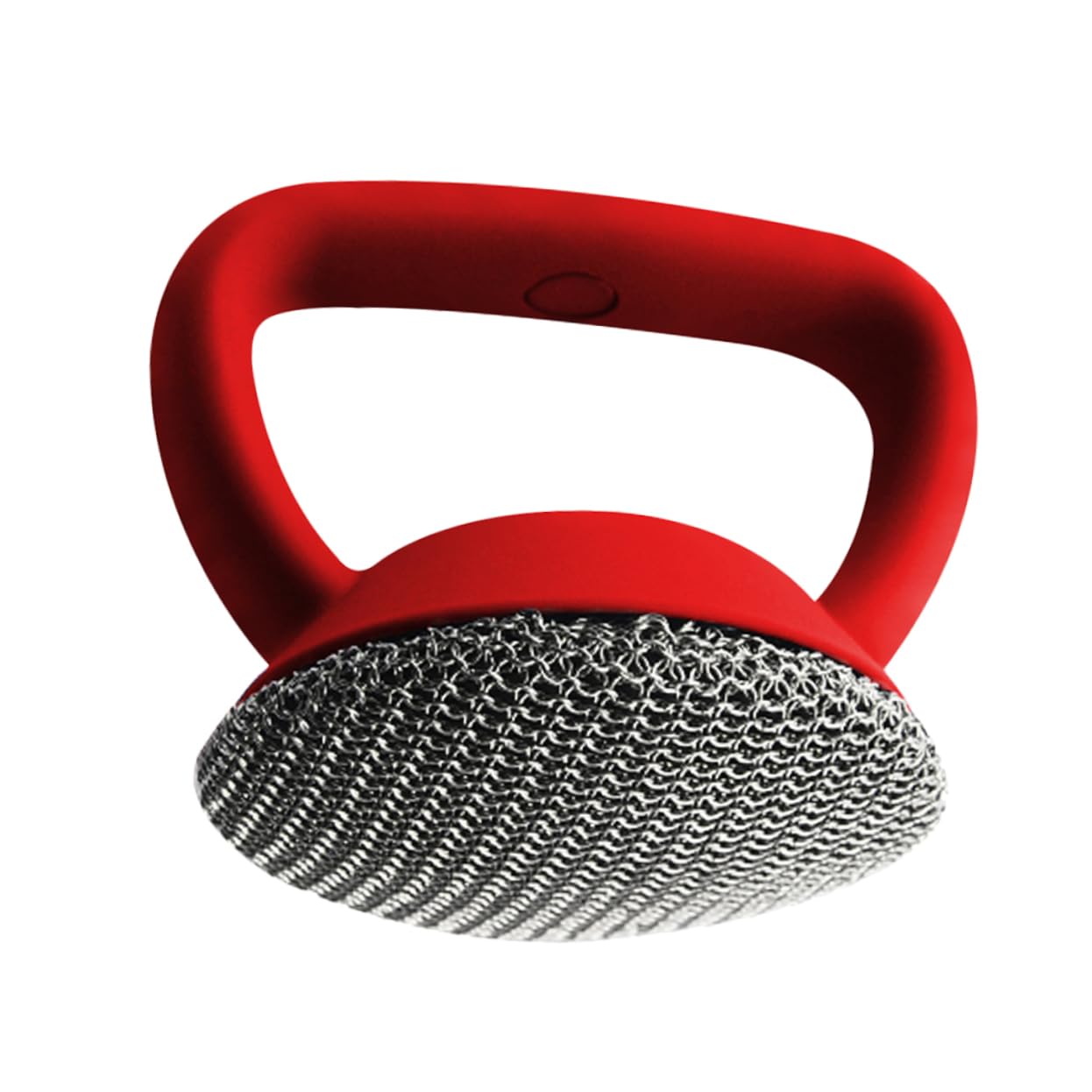POPETPOP Cepillo de Malla Metálica para Ollas y Sartenes con Mango Ergonómico Diseño con Asa para Colgar para Limpieza Profunda de Utensilios de Cocina