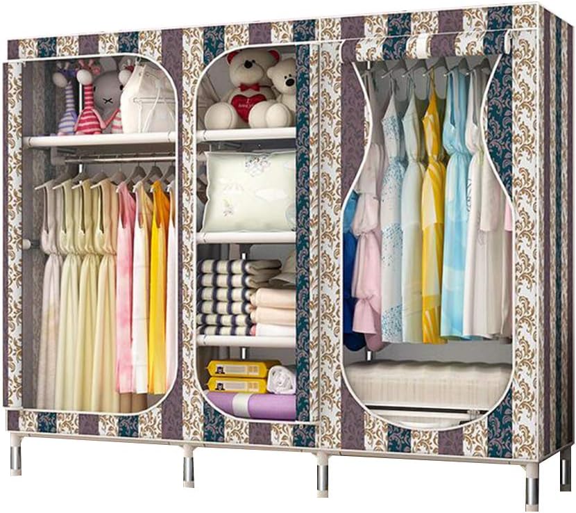Cloth Wardrobe Clothes Closet, Portable Closet Wardrobe Storage Closet Standing Closet Fabric Cabinet Portable Wardrobe,B_170X45X168CM