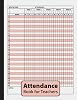 Attendance Book for Teachers: Simple Attendance Register with Space for 30 Names Paperback – 13 Aug. 2023