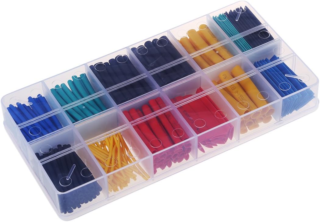MYTRA 280pcs Shrink sleeve Shrink Tube thermosetting box 1 to 10mm 2: 1 Ratio