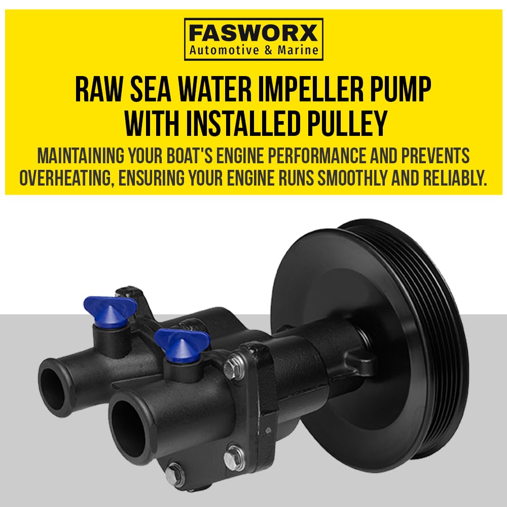 Amazon.com: Raw Sea Water Impeller Pump with PULLEY INSTALLED for 