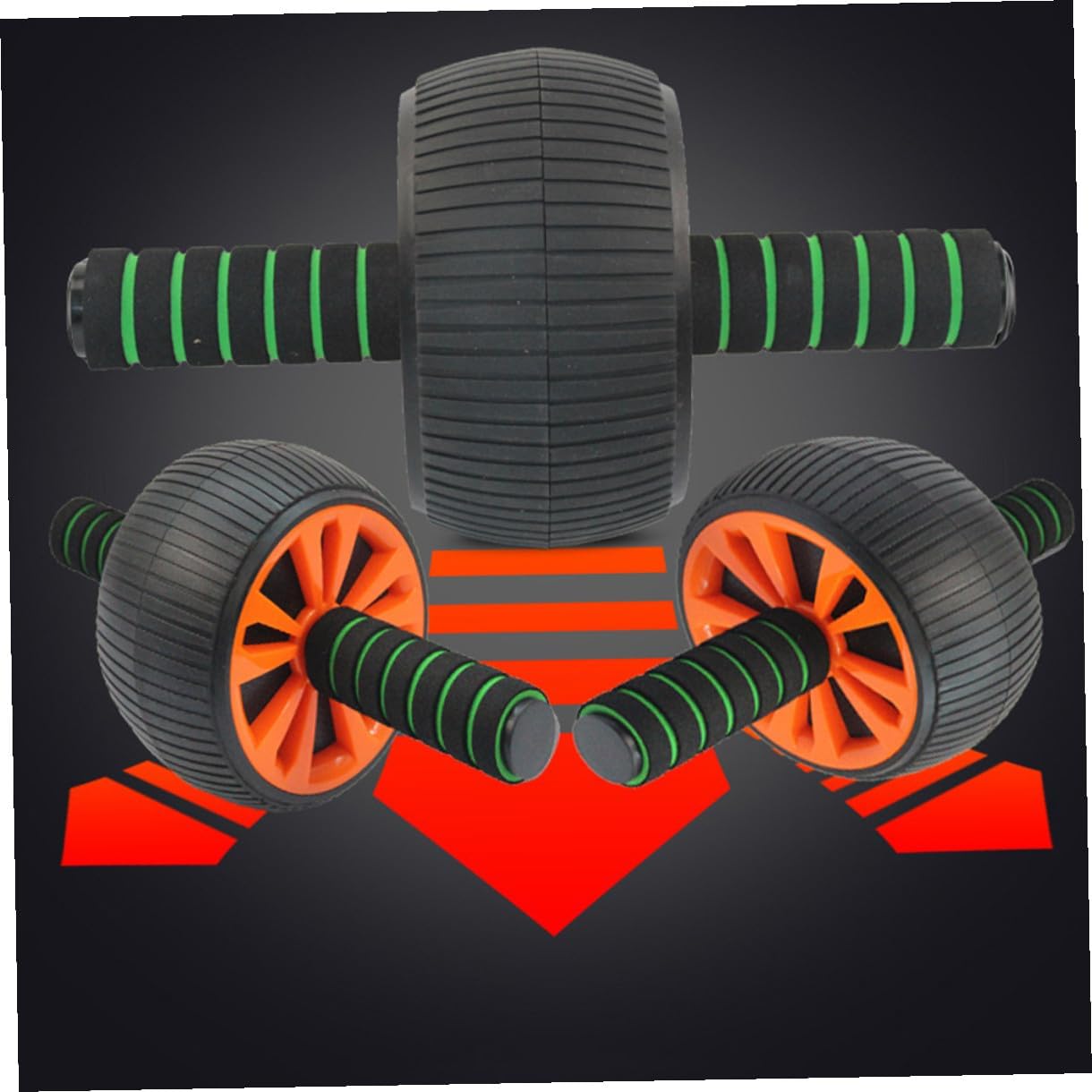 Abdominal Exercise Roller Non-skid Core Ab Wheel Trainer Silent Fitness Device for Home Workout and Muscle Training