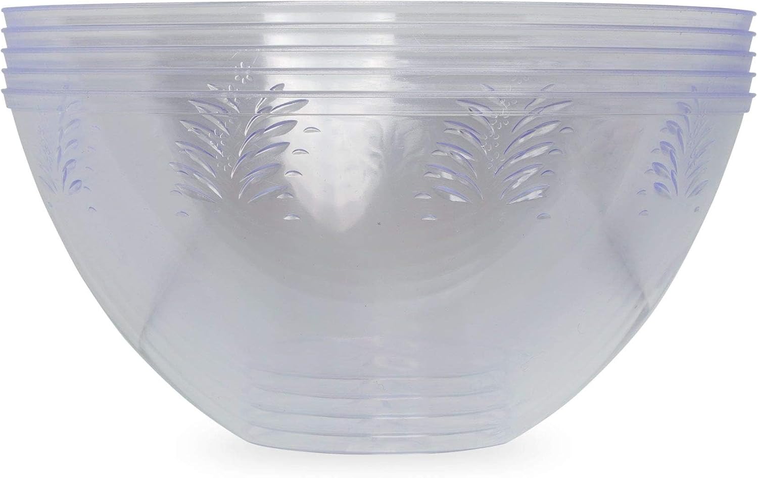 STACKABLES Pack of 5 Hard Plastic Serving Bowls 3000ml | Large Party Bowls | Durable Reusable Salad Bowls | Kitchen Bowls ~ Clear ~ 100oz ~ Great for Parties, Catered events, weddings and home STACKABLES Pack of 5 Hard Plastic Serving Bowls 3000ml | Large Party Bowls | Durable Reusable Salad Bowls | Kitchen Bowls ~ Clear ~ 100oz ~ Great for Parties, Catered events, weddings and home