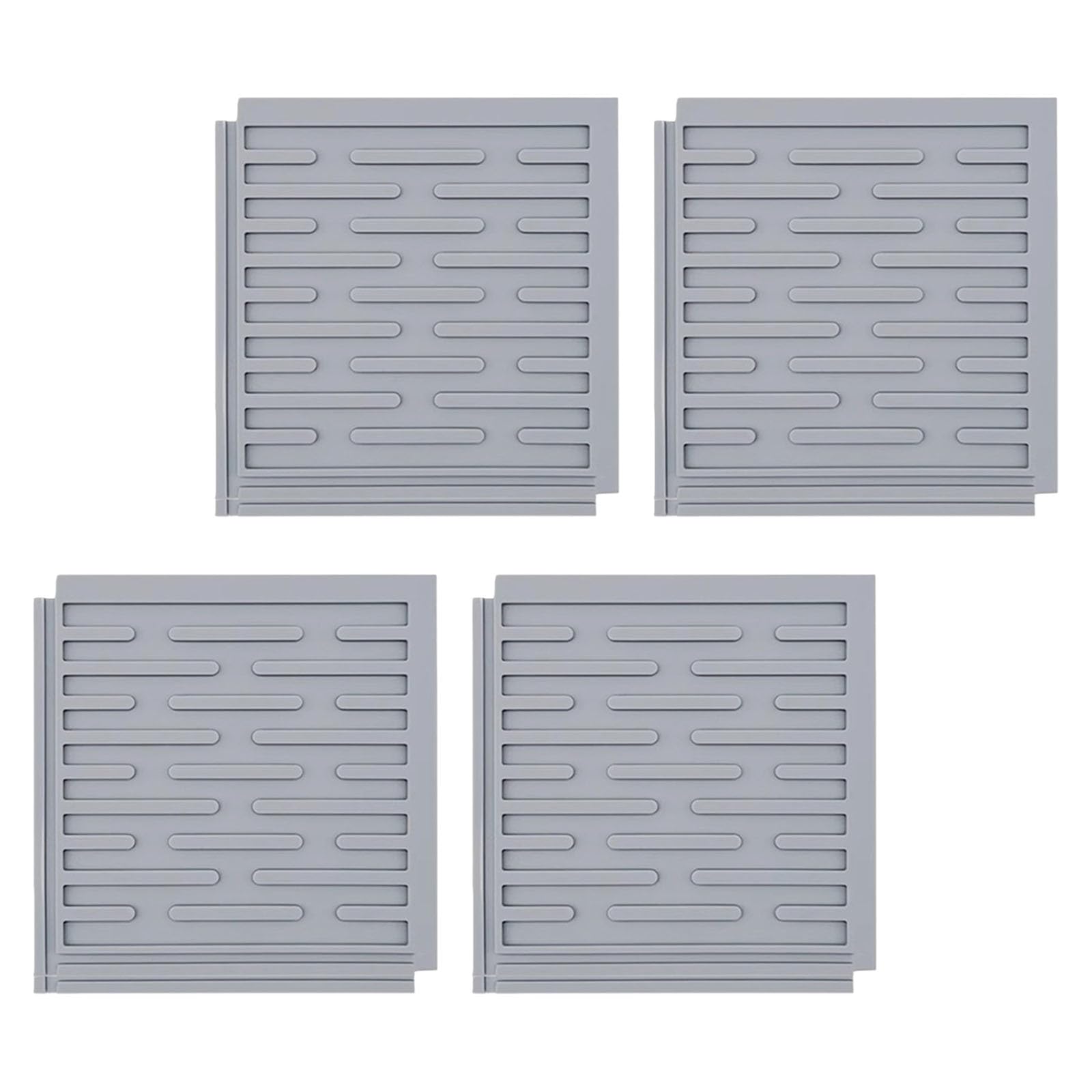 Kalttoy Silicone Drying Pad Set Super Absorbent Splices Design for Tableware Utensils Storage Drying Pad
