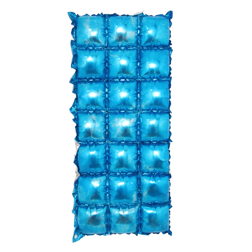 Diamond Block Shaped Metallic Tinsel Foil Curtain Photo Booth Backdrop Balloon Wall Decoration for Wedding Birthday Christmas Graduation Party (3X7 Block Starry Blue)