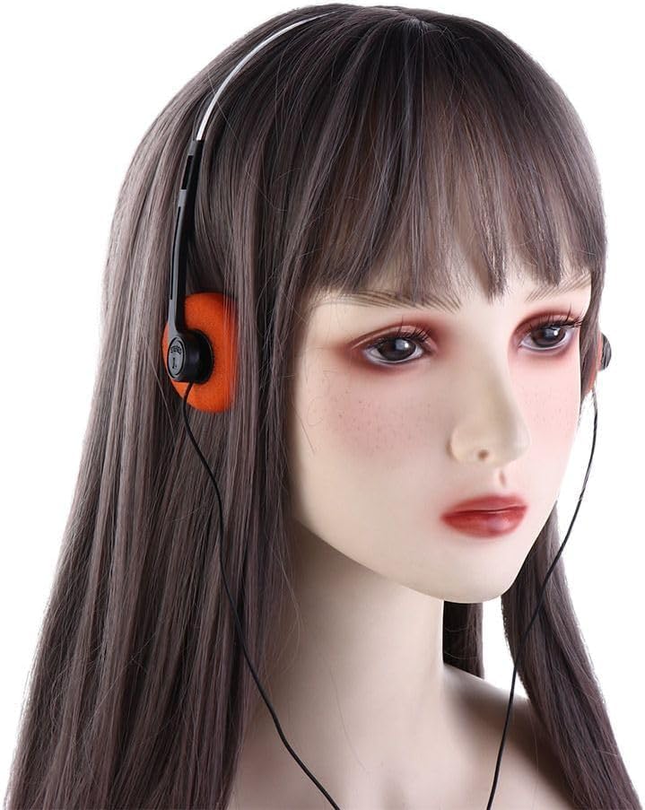 Amazon.co.jp: Juroicessry オレンジレトロオンイヤーヘッドホン、有線
