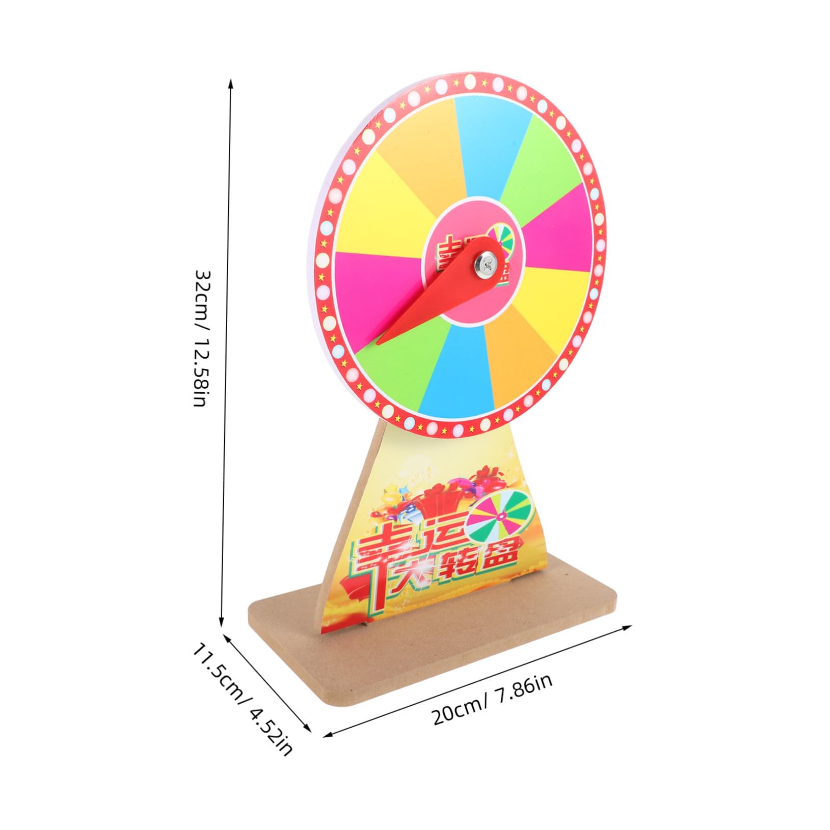 OFFSCH Desktop Prize Turntable Lucky Draw Spinner Wheel Party Game Wheel for Prizes