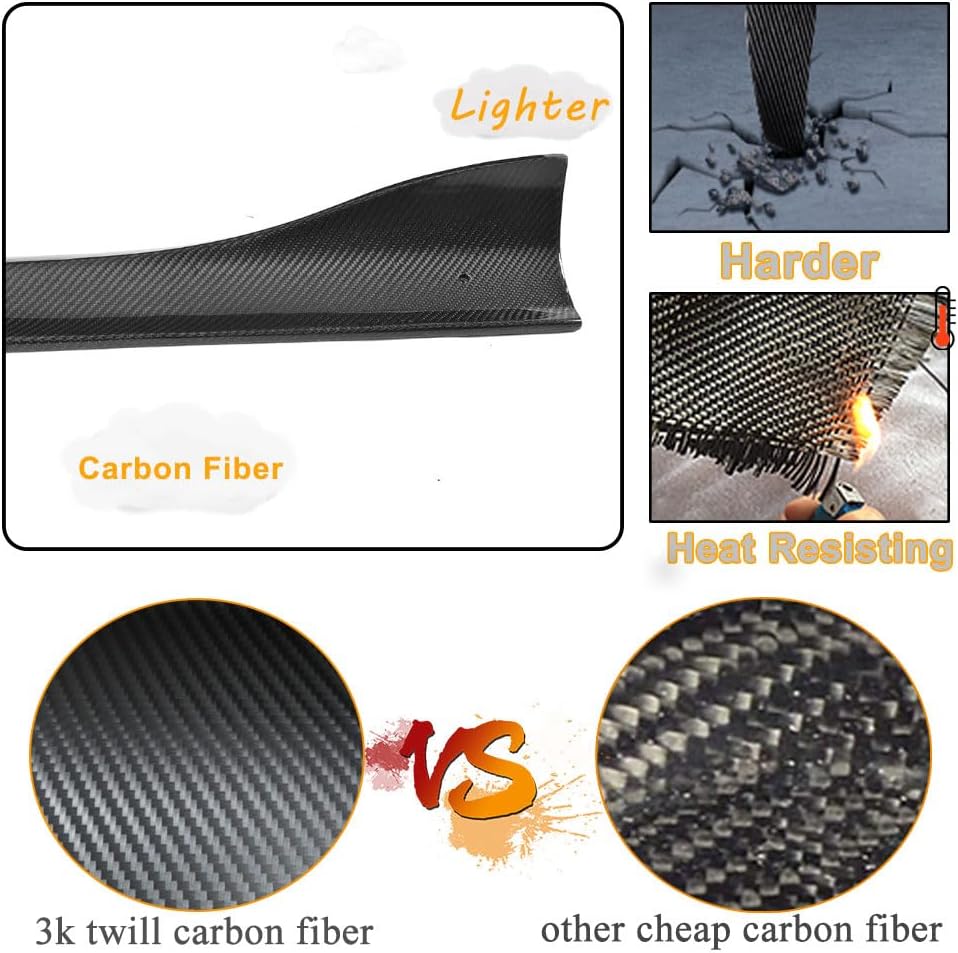 Carbon Fiber Side Skirts Compatible with Audi A3 S-Line S3 Sportback 4Door 2014-2017 Under Door Rocker Panels Valance Extension Lip Factory Outlet