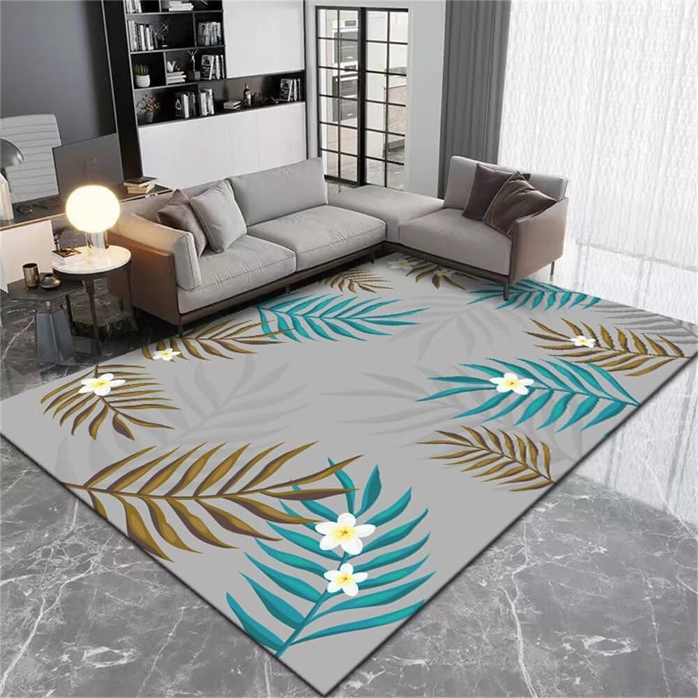 Tapis de salon lavable gris 120x150cm pour chambre d'enfant doux