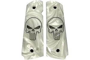 Pearl Punisher Engraved 1911 Grips