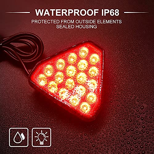 Luz de coche para marcha atrás con destello rojo triangular ideal para viajes con niebla 5