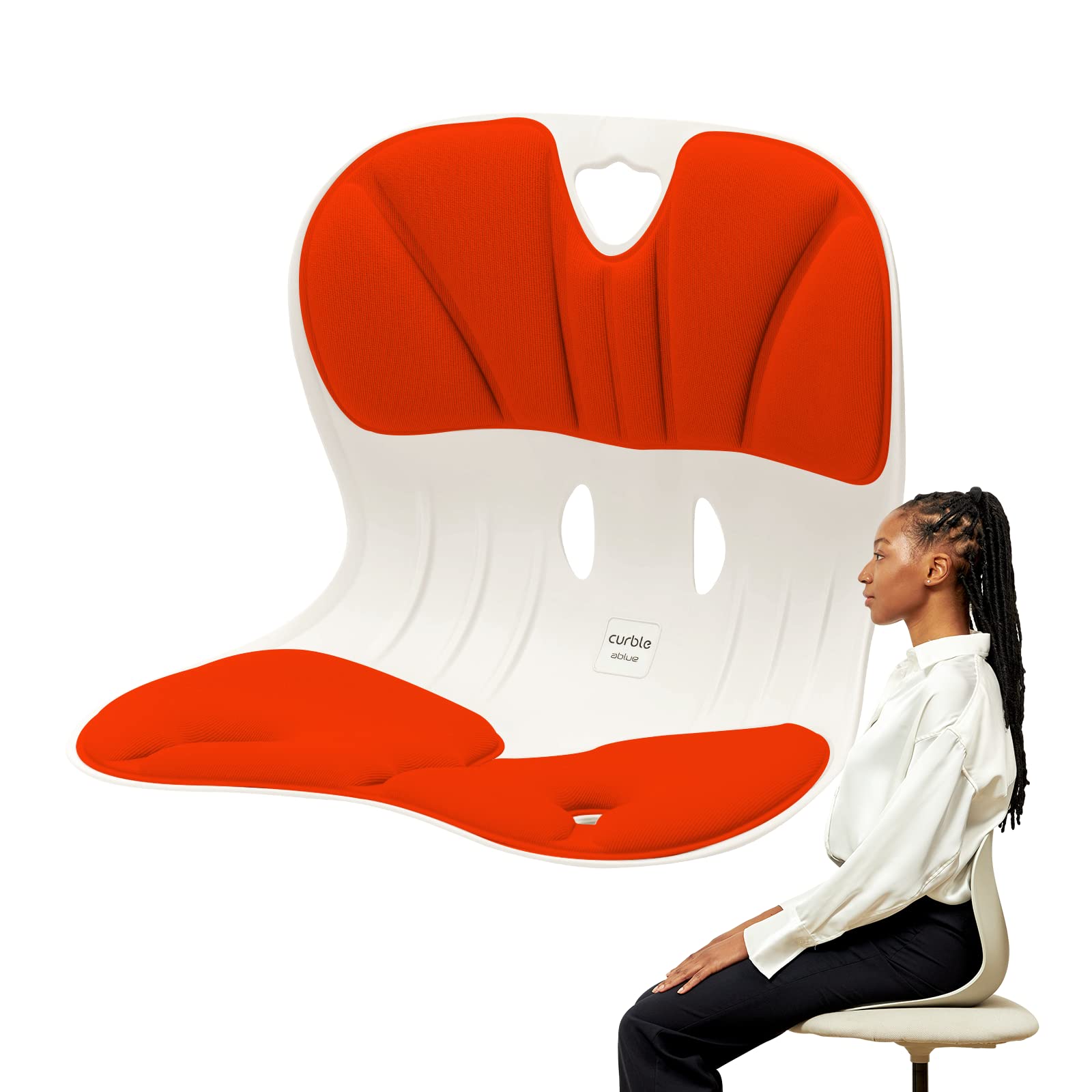 [Curble WIDER] Ergonomic Lower Back Support Chair, Lumbar Support for Back Posture Corrector and Low