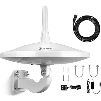Omni Directional Outdoor TV Antenna for Smart TV, Long Range Outside/Inside HDTV