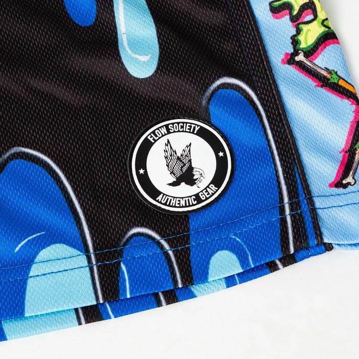 Flow Society Boys Zombie Lax Athletic Shorts Black - Lacrosse - Gym - Athletic Shorts