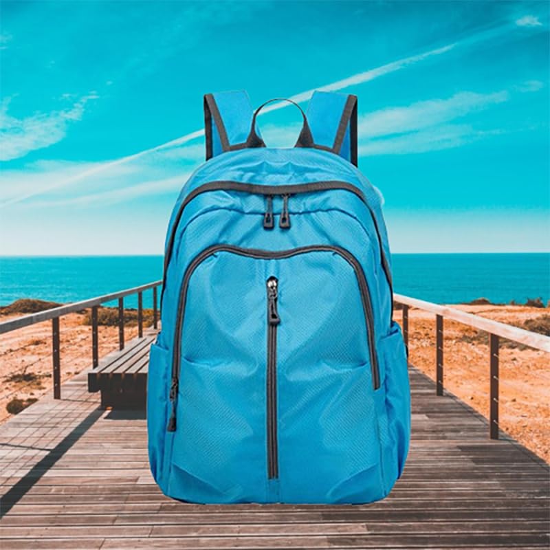 Mochila deportiva ligera azul resistente al agua miniatura 4