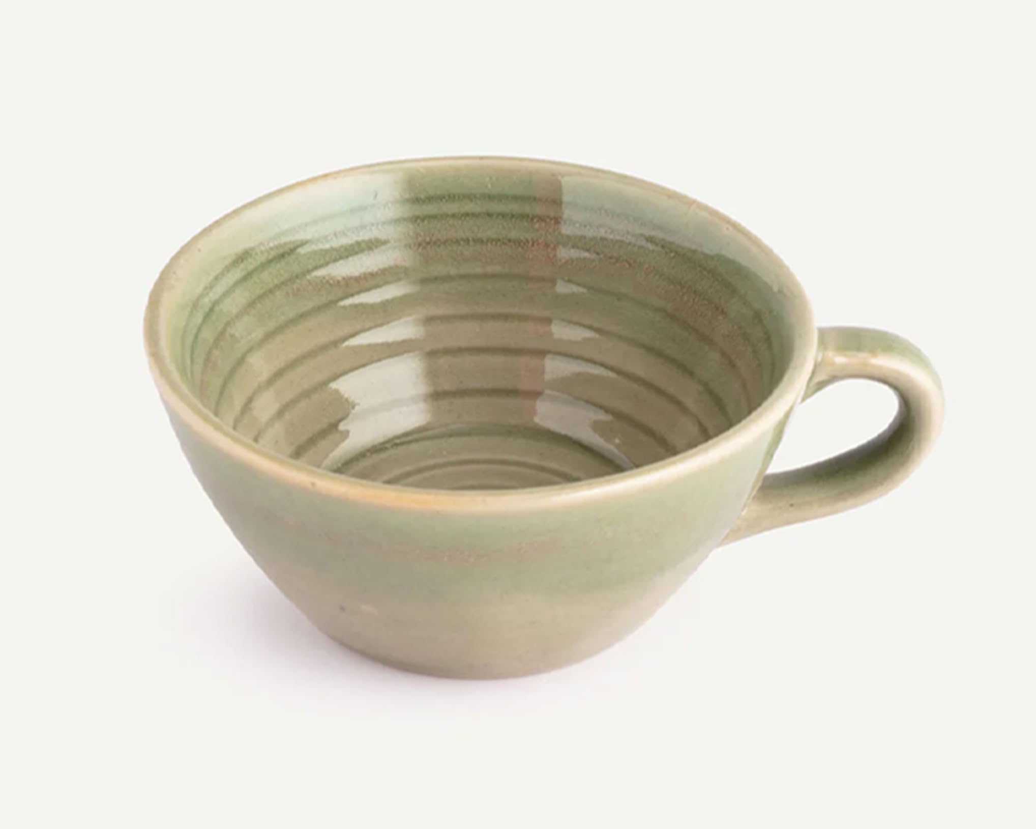 Ikai Asai - Handcrafted Ceramic Fern Mug (Green), 350 milliliter