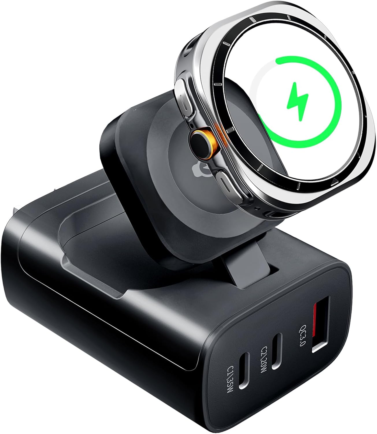 40W 4-in-1 Charger for Samsung Galaxy Phone & Watch – Fast Portable Dual USB 40W 4-in-1 Charger for Samsung Galaxy Phone & Watch – Fast Portable Dual USB