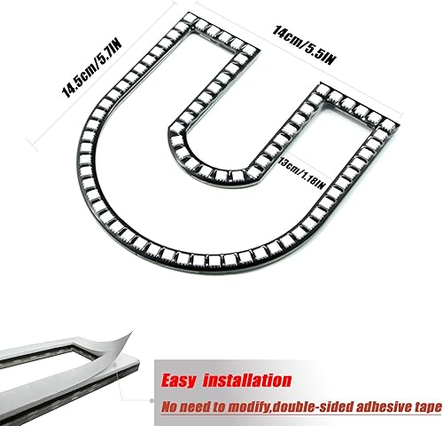 Miniatura 3 de Switchback - Emblemas LED iluminados con anillo C multicolor, control RGB compatible con Cummins Dodge Ram 2500 3500 Fender Emblemas parachoques