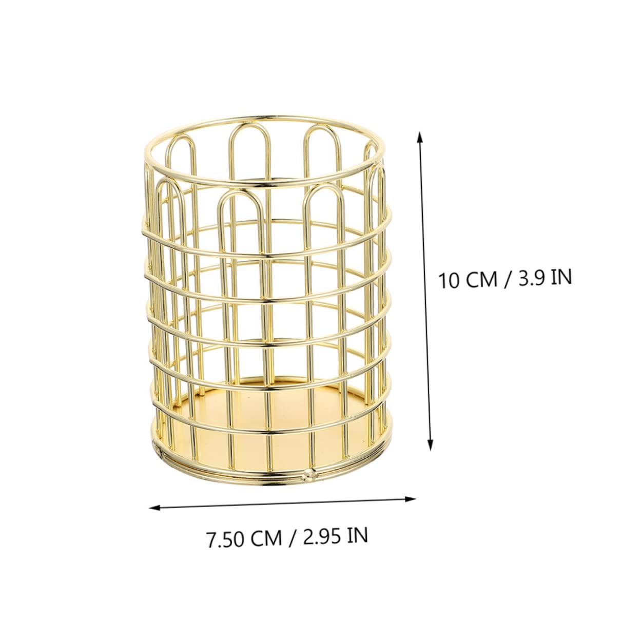 DOITOOL 6 Pièces Lot de Porte Stylos Filaire Doré Rangement Cylindrique pour Pinceaux de Maquillage et Crayons Organisateur de Bureau Compact et Élégant pour Maison et Bureau