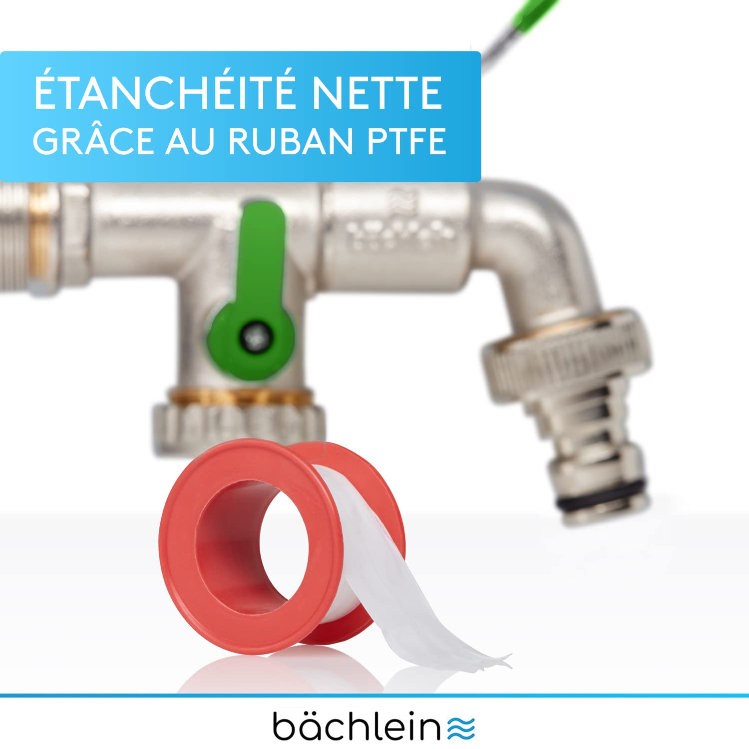 Bächlein Robinet Universel Double Jardin 2 Raccordements Tuyau Boisseau Sphérique 1/2 3/4 Pouces Sortie Extérieur