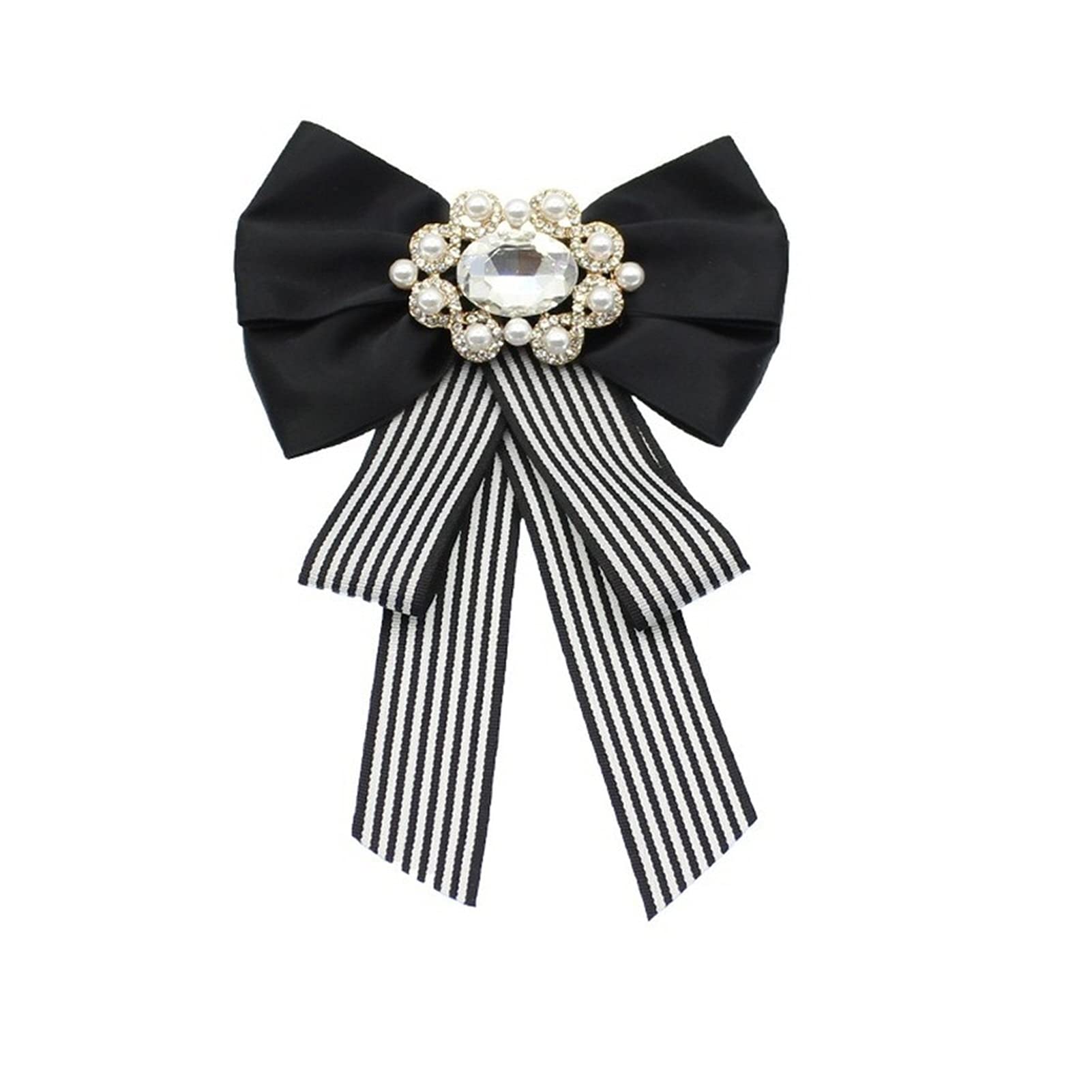 Broche Nœud Papillon JISADER - Accessoire Élégant Perles Pour Robe Ou Vêtement Professionnel