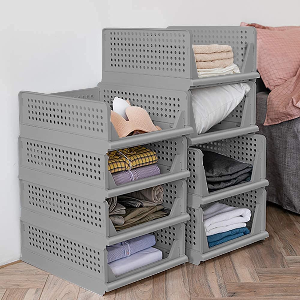 mechdel Cloth Tray Wardrobe Organizer Cabinet Folding Board for Shirts, T-Shirt, Jeans, Storage Rack (5PCS -LARGE FOLDING, Grey) (B0C7QXDR1P) Amazon Price History, Amazon Price Tracker