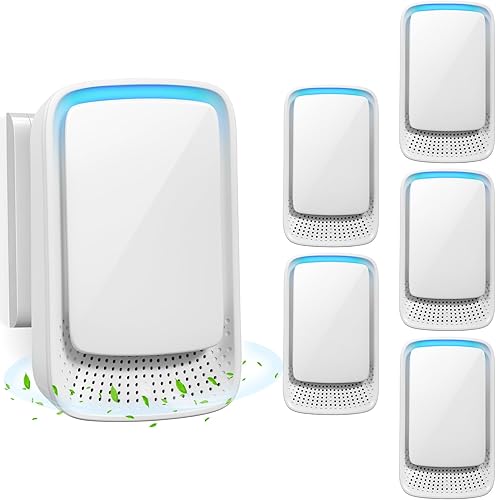 Purificador de aire enchufable, paquete de 4 ionizador de aire para el hogar, generador de iones negativos, funcionamiento silencioso, ambientador