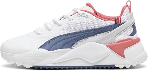 【momocoさま】PUMA♡ゴルフシューズ ホワイト/ピンク/ブルー momocoさま】PUMA♡ゴルフシューズ ホワイト/ピンク/ブルー