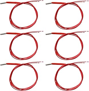 Famgee 6X20mm 1M 24V 40W Ceramic Cartridge Heater Wire Tube for 3D Printer Reprap Prusa Mendel Heater Tube Pack of 6