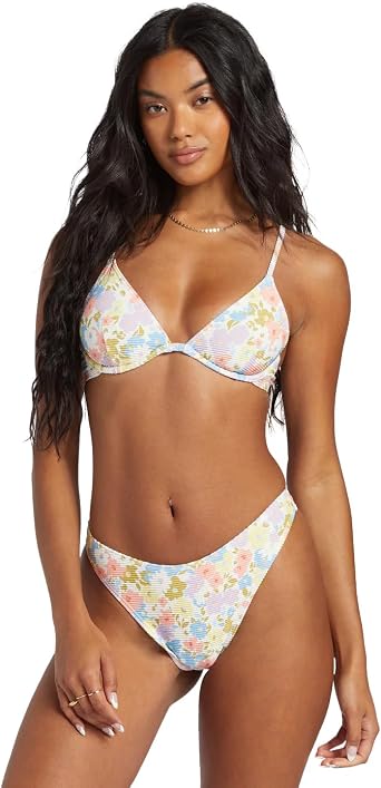Billabong Womens Dream Chaser Tanlines Reese Bikini Top, Color Multi, Size L