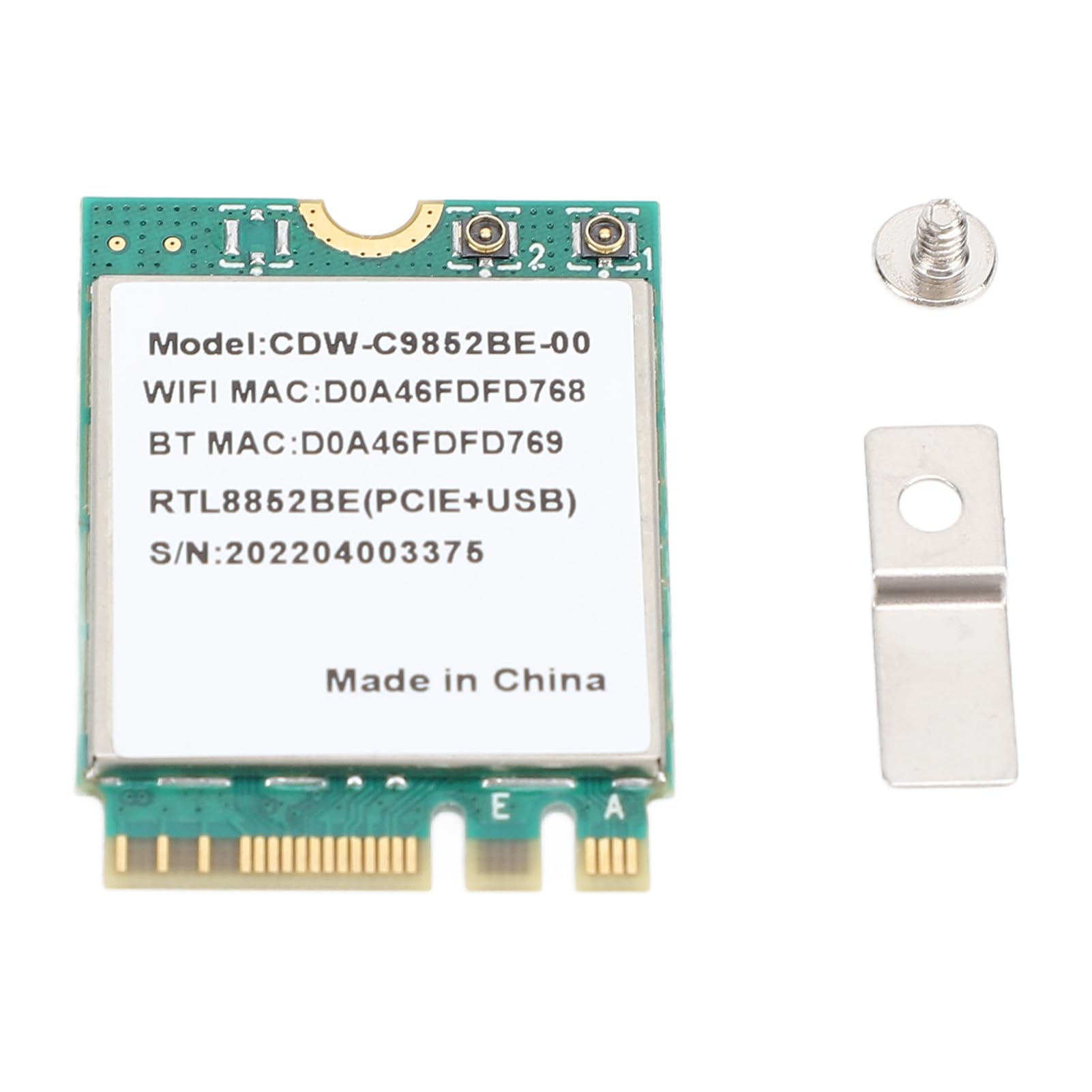 RTL8852BE Card 5.2 1800Mbps Supports MU MIMO Band M.2 Adapter for Laptop PC Home Office