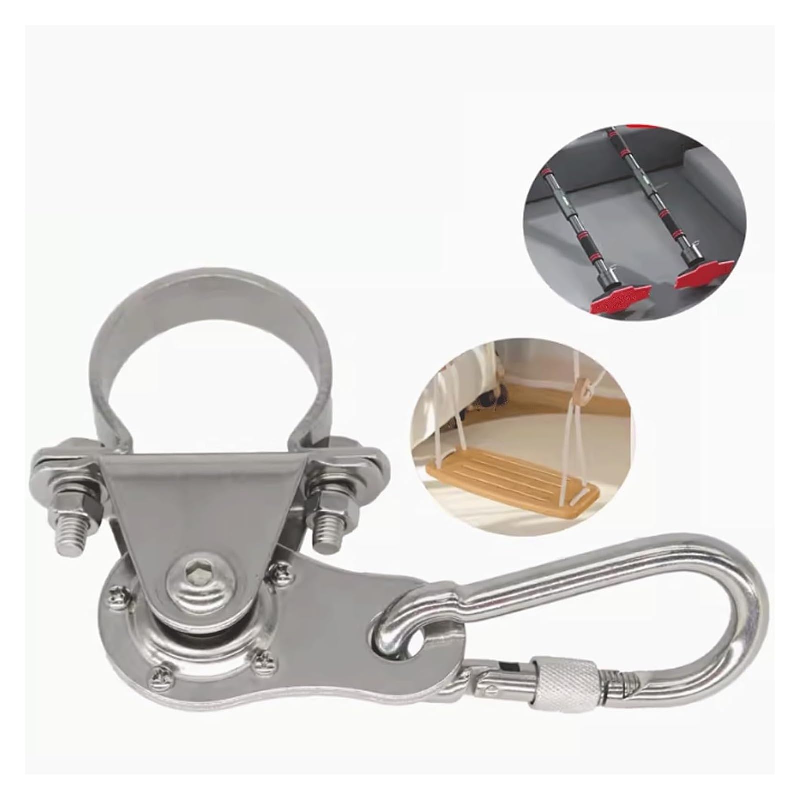 Crochet pivotant, crochet porteur en acier inoxydable, boucle en tube rond