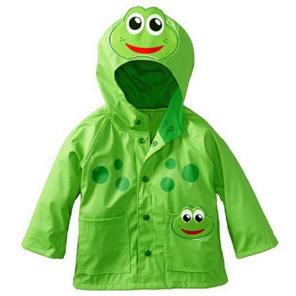 Sworld Girls Frog hooded Raincoat
