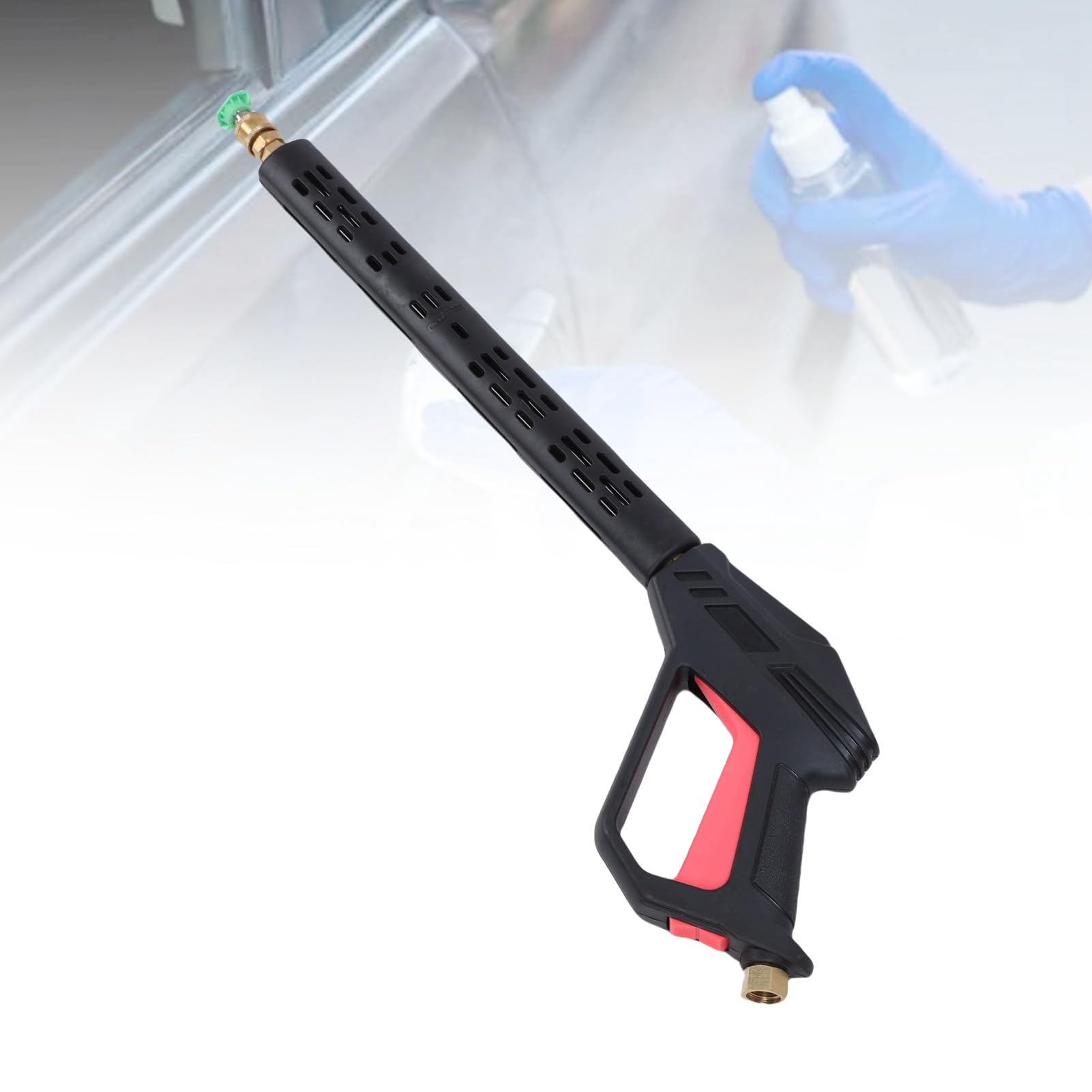 Alomejor Kit Pistola Idropulitrice Ad Alta Pressione con 5 Ugelli e 3 Adattatori per Lavaggio Auto e Uso Esterno Plastica Resistente e Ottone