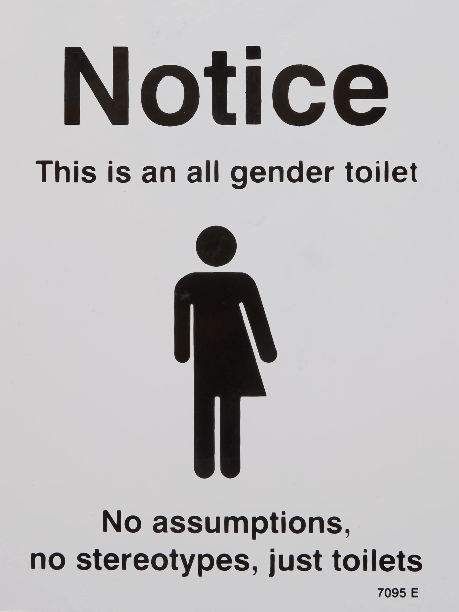 Caledonia Signs 17095E Sign, Notice This Is An All Gender Toilet