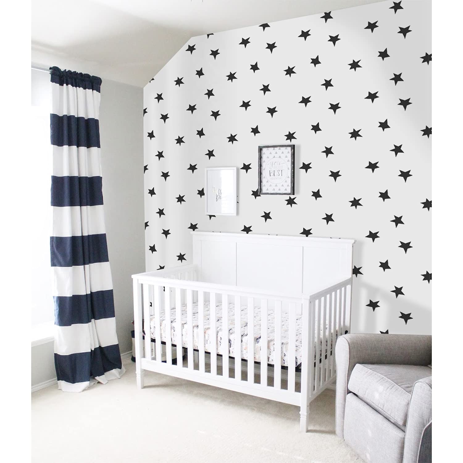 Décoration Murale Chic Étoile minimaliste Papier Peint Salon Luxe