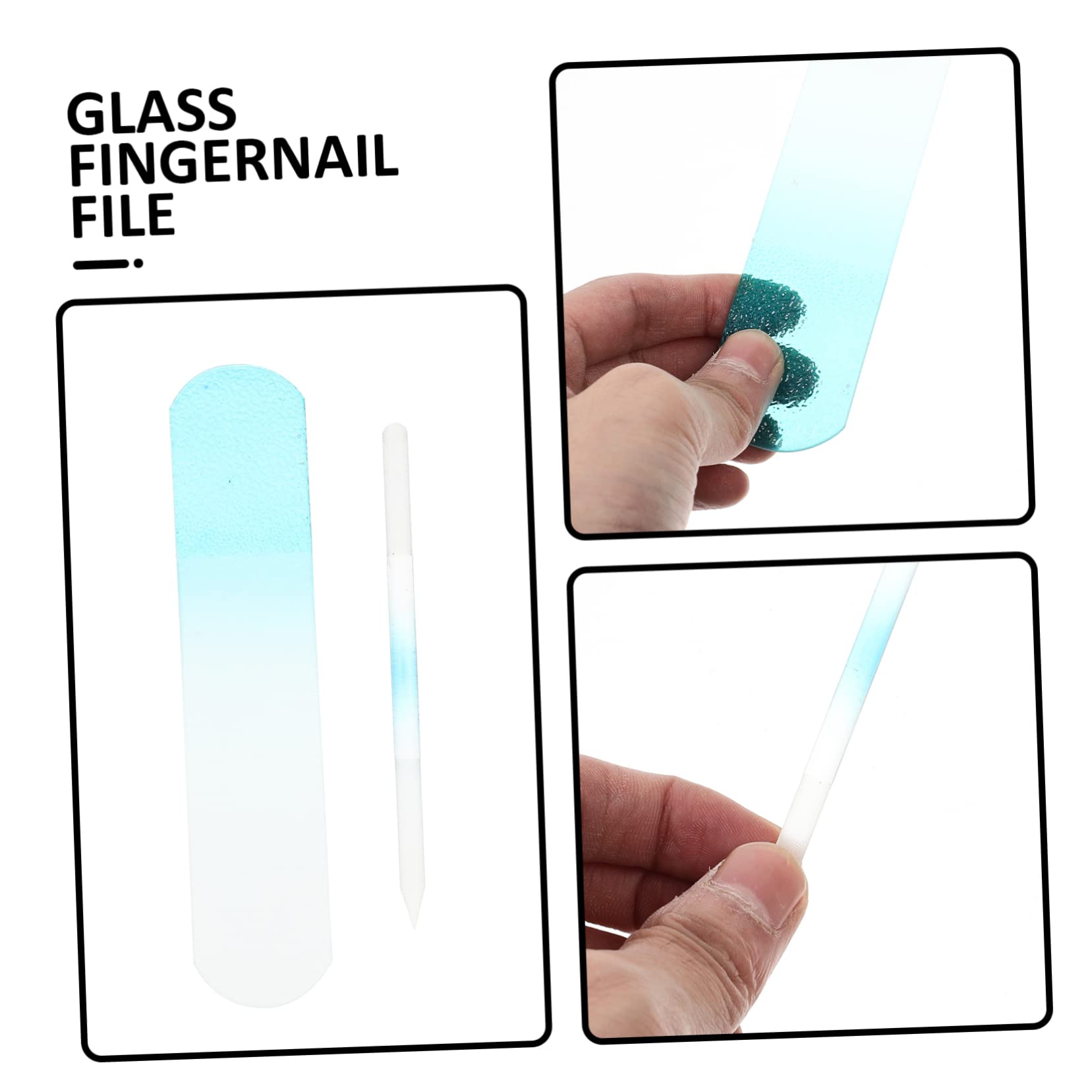 Beavorty 8stücke Glas-nagelfeilen Für Natürliche Nägel Professionelle Maniküre-werkzeuge Mit Ergonomischem Design Für Frauen Mädchen Und Männer Handlich Für Unterwegs