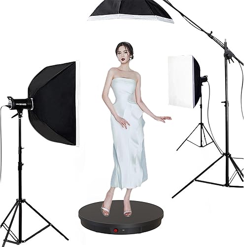 Miniatura 36 de JAYEGT Soporte de exhibición giratorio motorizado, carga de 350 libras, tocadiscos giratorios eléctricos de 360 grados para exhibición de productos