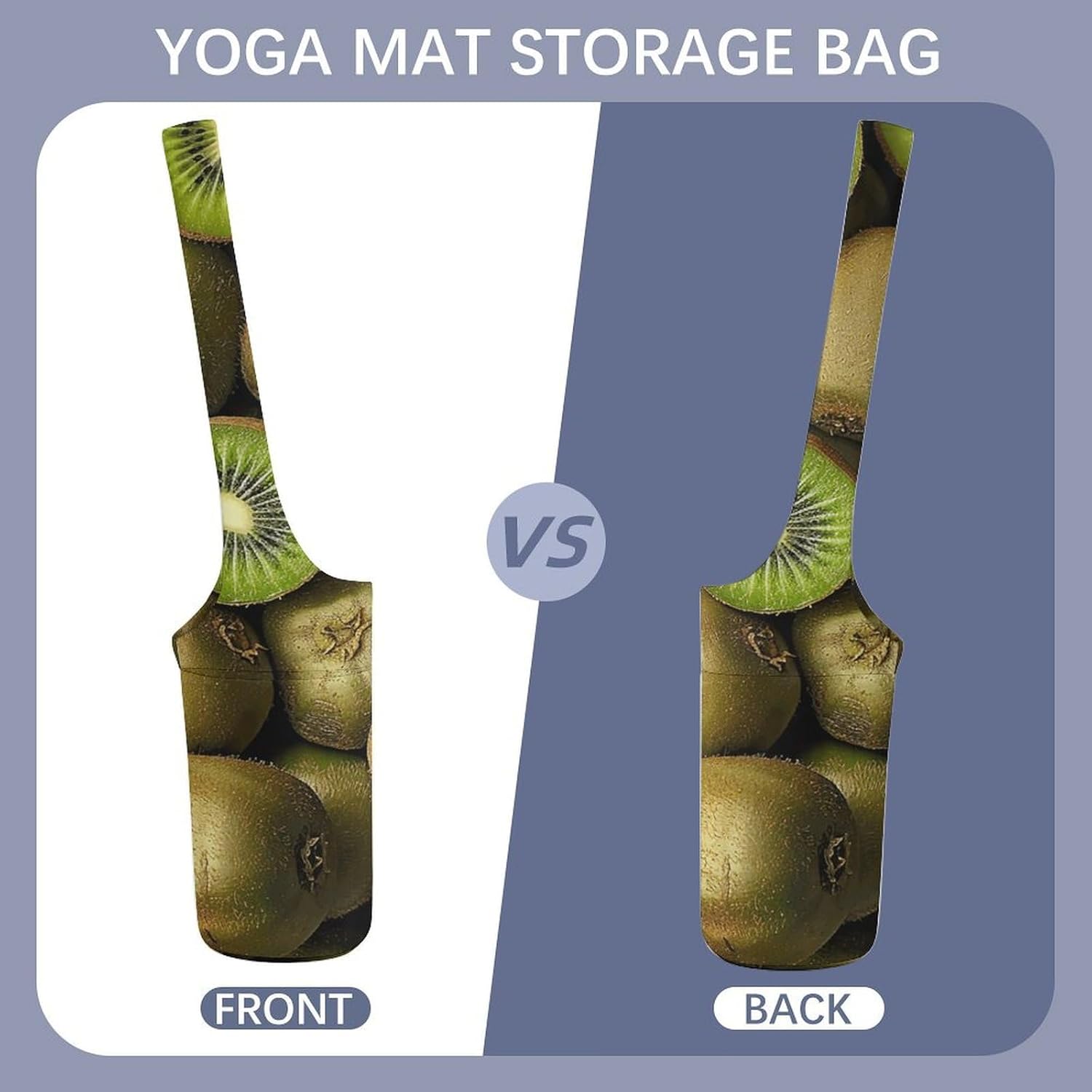 Canvas Yoga Bag,Pile of Kiwis Printed Yoga Mat Handbag,Portable Yoga Mat Bag Large Capacity Gym Bag for Men Women Pilates Beach Travel