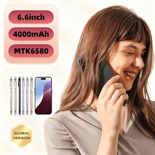 Miniatura 7 de Teléfono móvil 3G desbloqueado, pantalla de 6.6 pulgadas 16 GB ROM (SD a 128 GB), cámaras duales de doble SIM, sistema operativo Android 10.0,