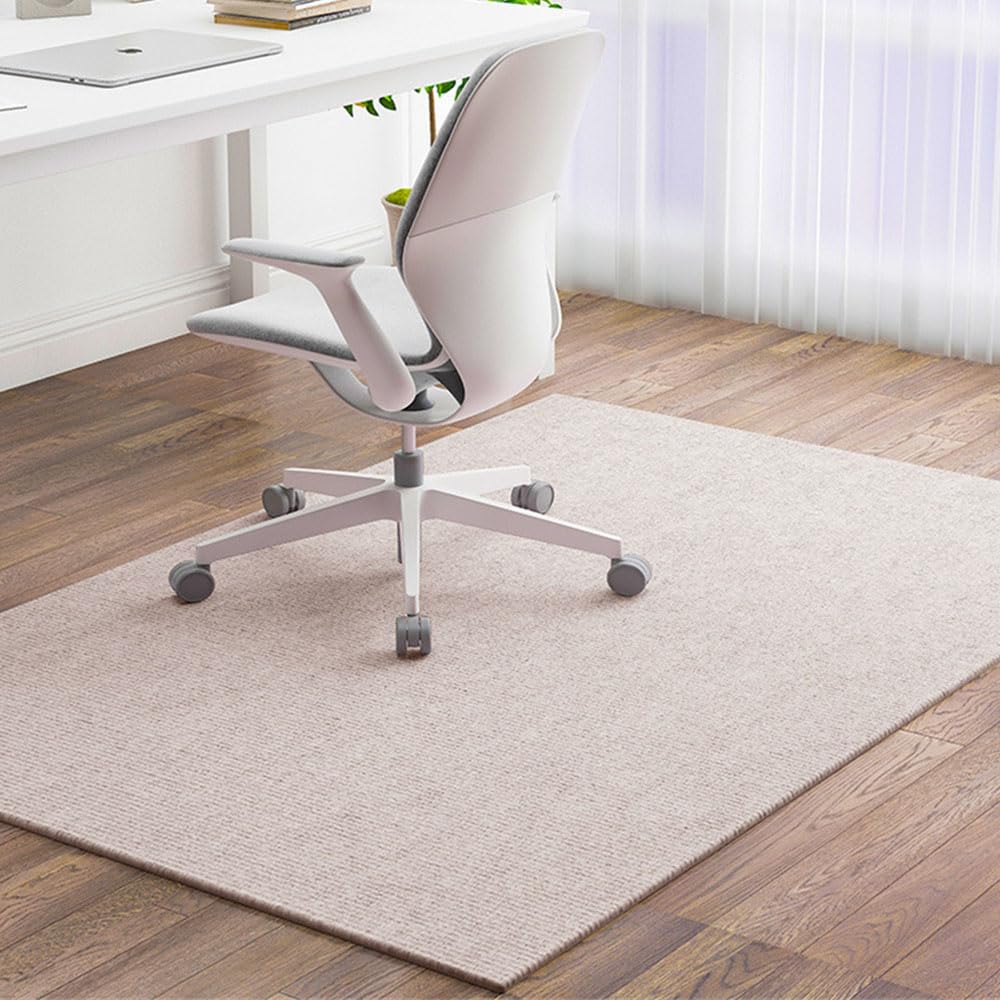 Odot Alfombra para Silla de Escritorio Grande, Alfombra Protectora Suelo Silla Ruedas Antideslizante Gaming, Tapete de Protección de Oficina, para Parqué, Suelos Duros (Beige,100x150cm)