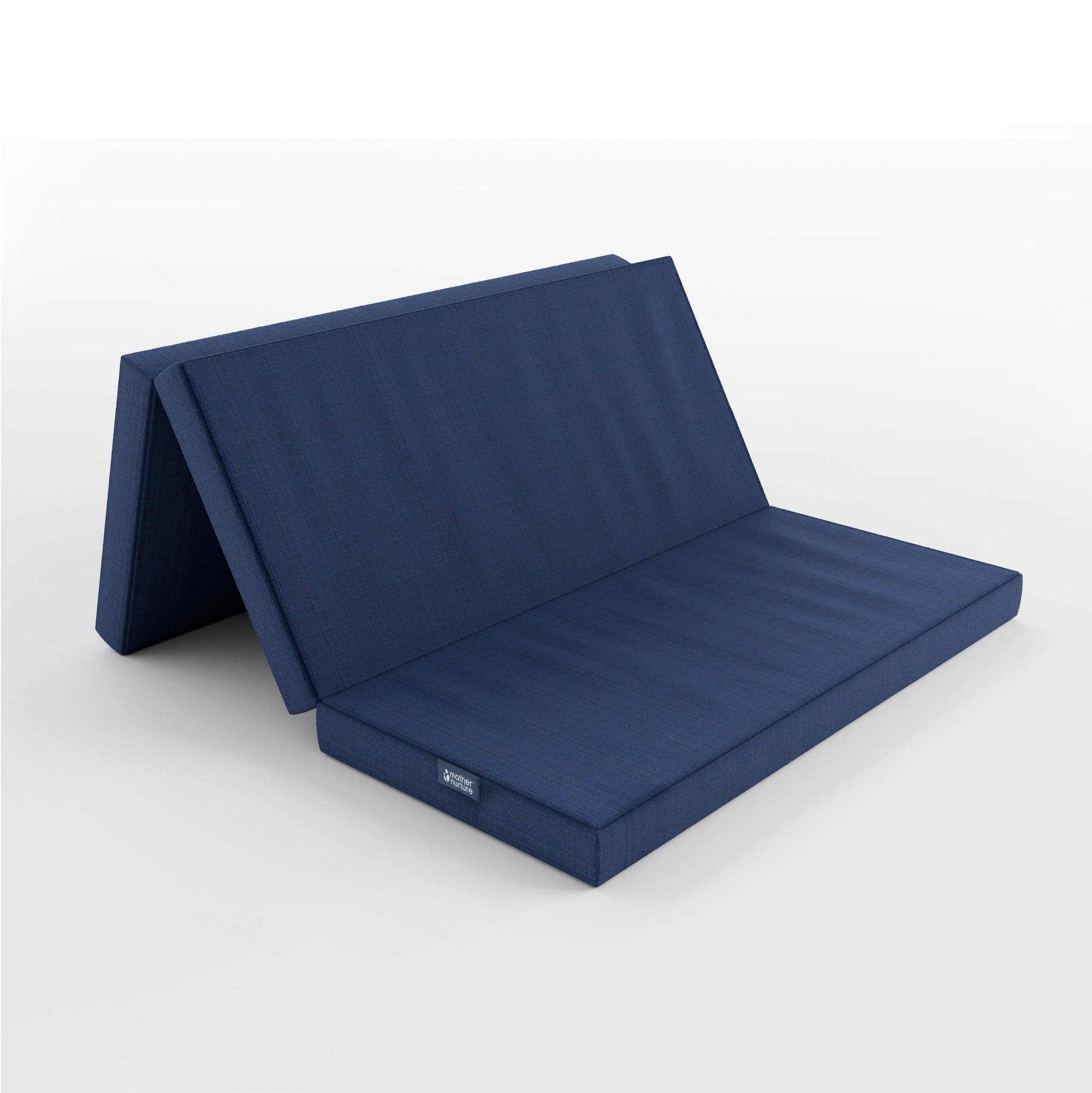 MOTHER NURTURE Classic Foam Foldable Mattress, Blue, 120 x 60 x 6 cm